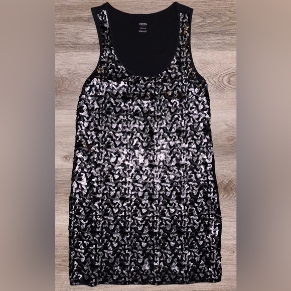 Michael Kors Black and Silver Sequin Dress - Picture 1 of 3